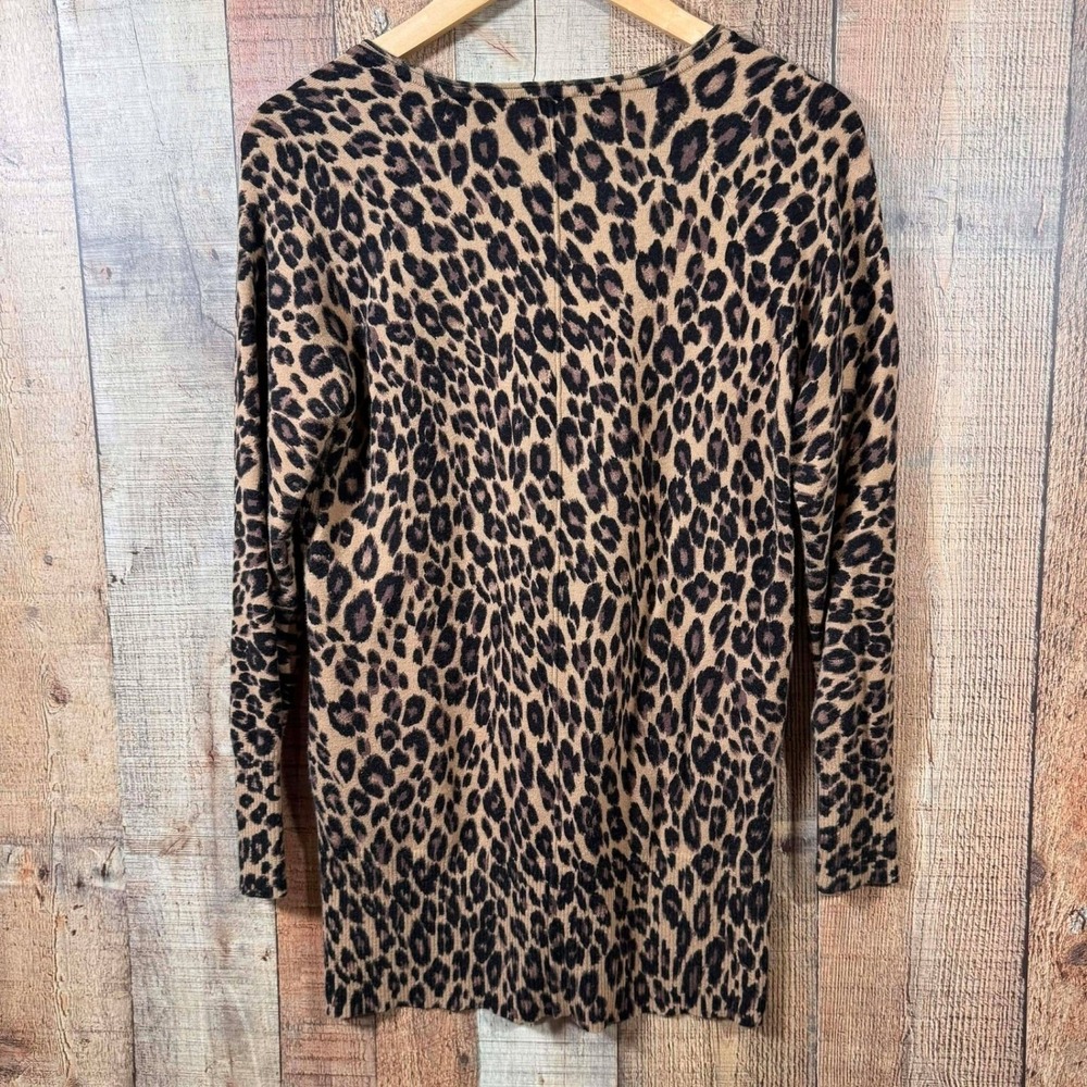 Chico's Zenergy 00 XS Leopard Animal Print Pullover Sweater Knit Top Career